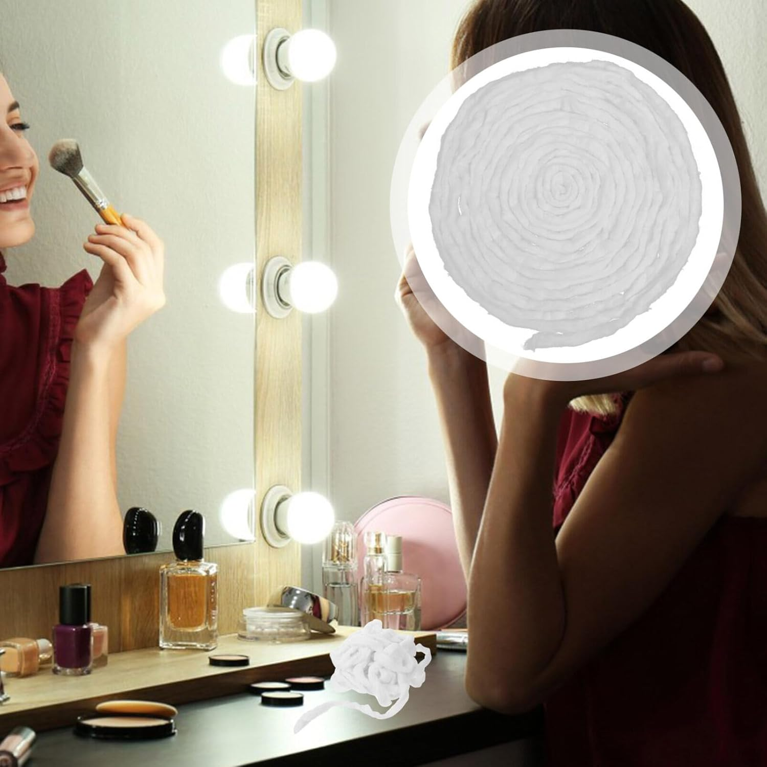 Minkissy Hair Dressing Tools Hairdressing Cotton Coils 175-180G for Perming Dyeing image number 4