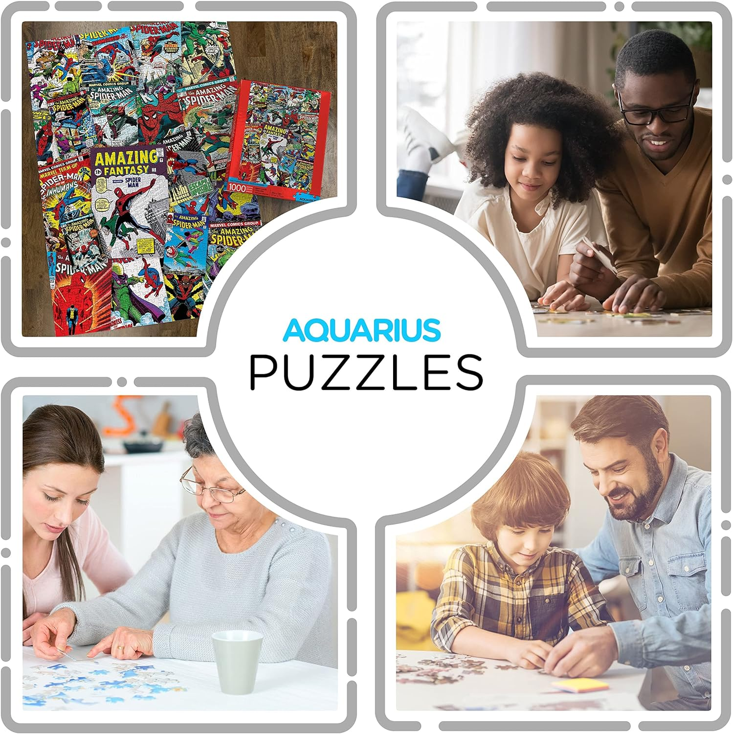 AQUARIUS 65349 Marvel Spider-Man Collage 1000 Pc Puzzle image number 2