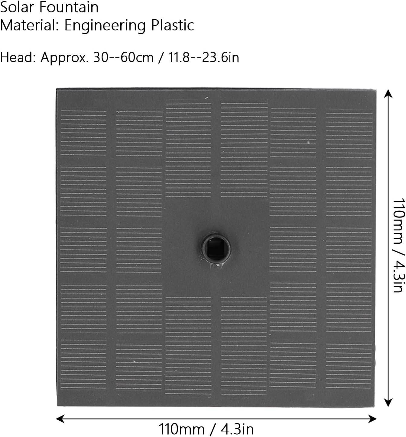 Solar Fountain Water Pump Automatic Floating Nozzle Spray Monocrystalline Silicon Panel for Garden Pond Bird Bath Fish Tank Outdoor Waterscape image number 3