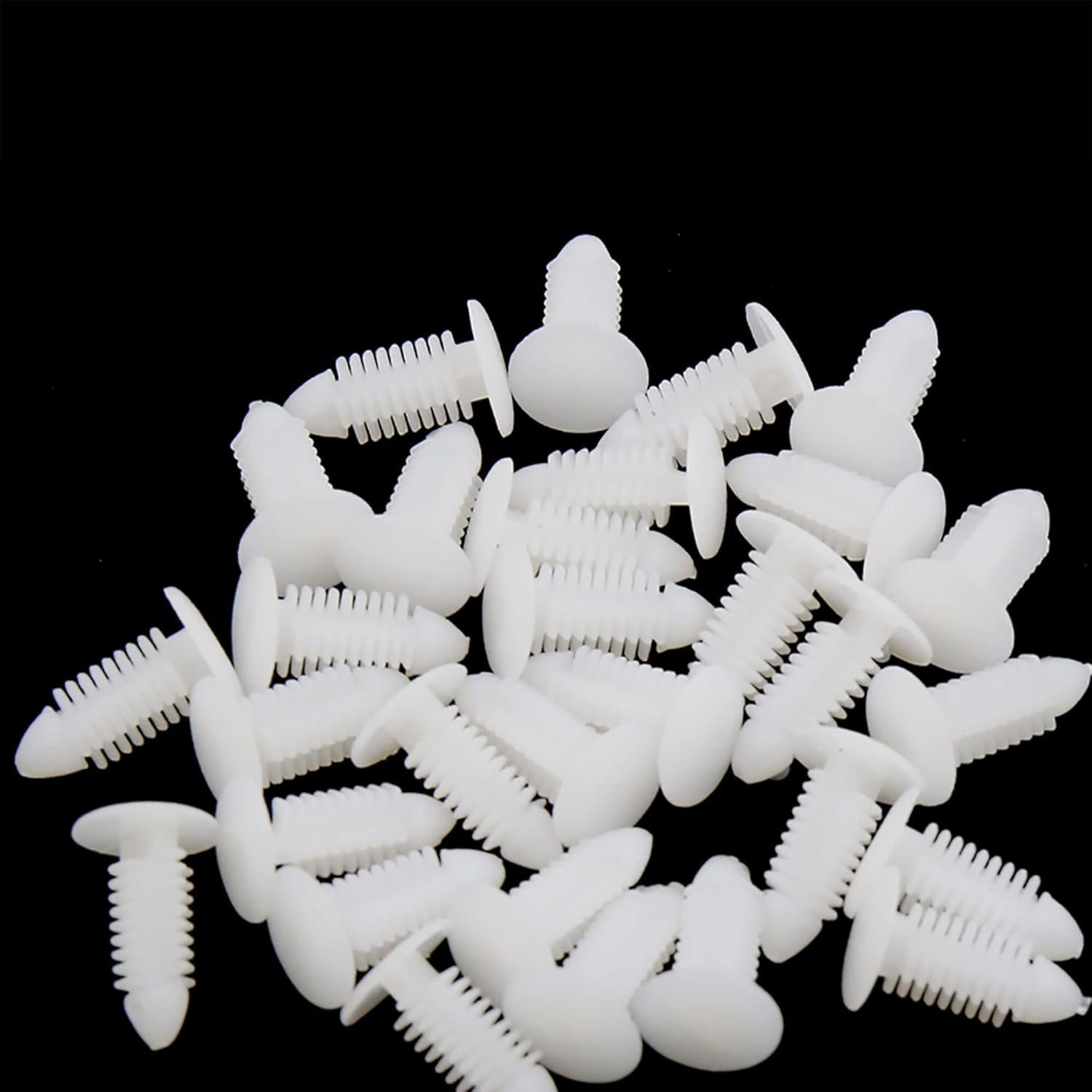Uxcell 30Pcs White Plastic Rivets Splash Guard Fastener Push Type Clips 7.5 X 6.5Mm