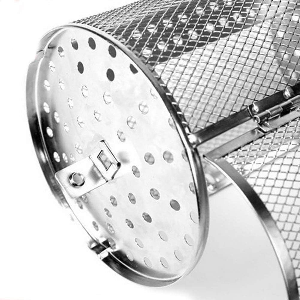 Yueyang Stainless Steel Grilled Cage, BBQ Grill Roaster, Rotisserie Grill Basket for Vegetables, Nuts, Fruits & Meats, with Door Opening Design image number 1