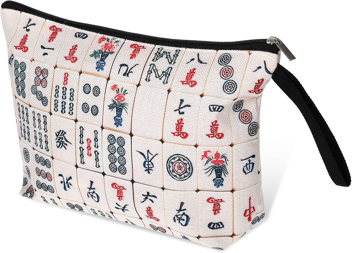 YQQYG Mahjong Lucky Cosmetic Bag, Mahjong Gifts for Women Gifts for Mahjong Players Mahjong Accessories Mahjong Inspired Gift Mahjong Gifts for Mahjong Lover Women Mom Grandma Birthday Travel