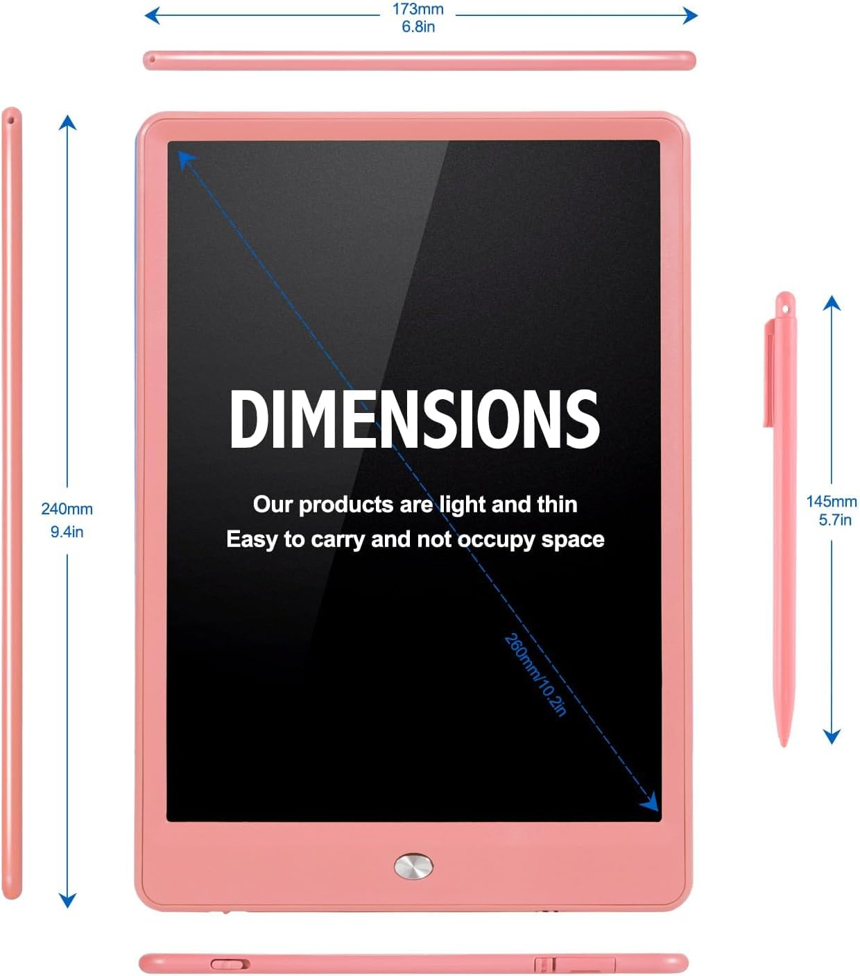 Eoocoo Gifts for Kids Toys,10 Inch LCD Writing Tablet, Drawing Pads 2 Packs Doodle Scribble Boards, Party Birthday Gifts for Kids, Fidget Toys for Boys Girls Age 3 4 5 6 7 8 9 Years