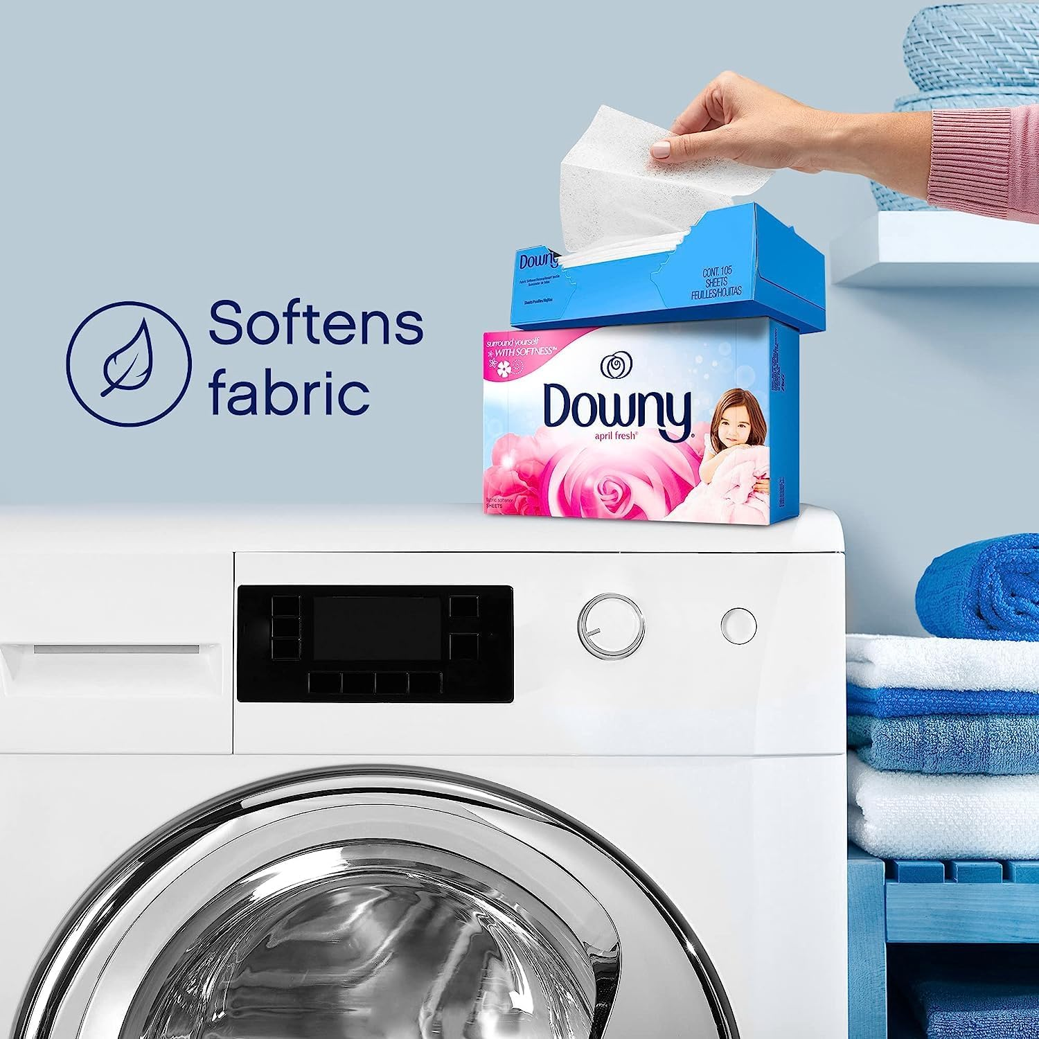 Downy April Fresh Fabric Softener Dryer Sheets 240 Count image number 5