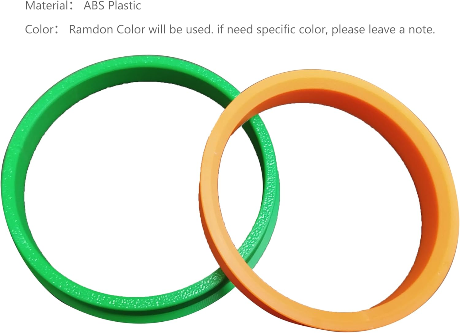 WHEEL CONNECT Custom Made ABS Hub Centric Rings, Set of 4, ABS Plastic Hubrings-Medium Size. for Any Outer Diameter Size from 74.1Mm to 112Mm. image number 4