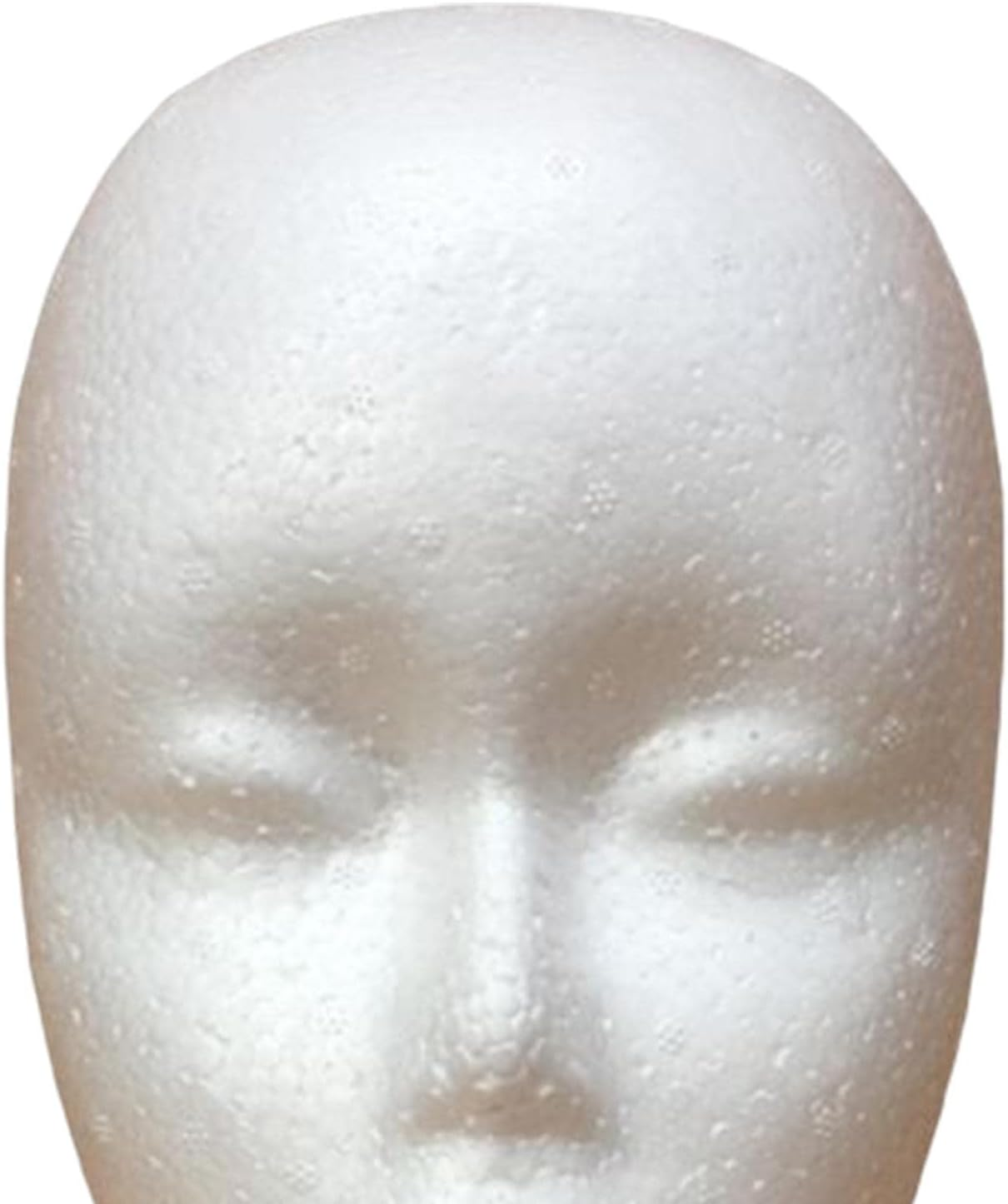 Eigell Female Foam Mannequin Head Mode,L Foam Mannequin Wig Stand, White Display Wigs Hats Hairpieces Stand, Manikin Foam Head