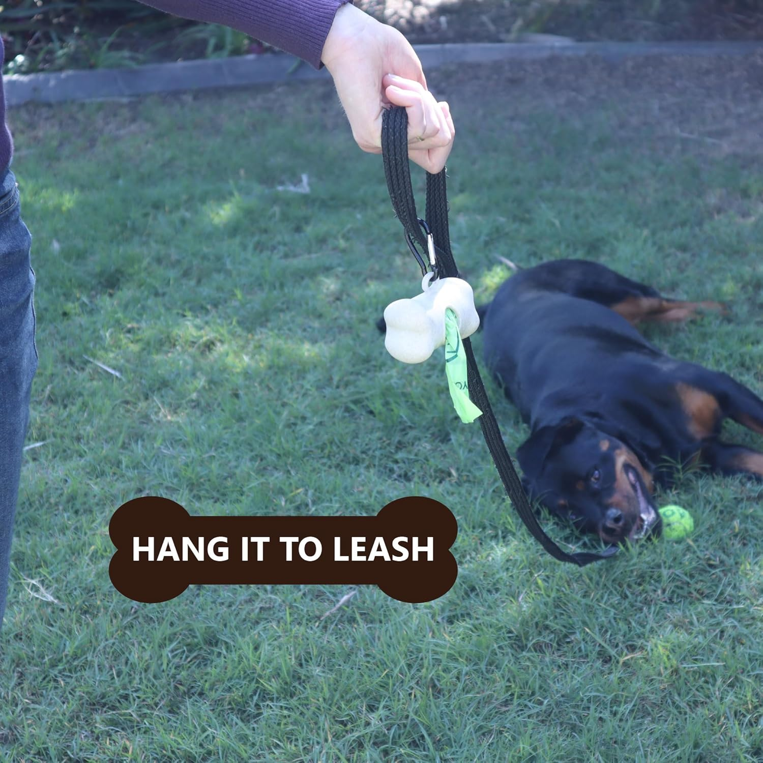 2X Eco Basics Doggy Poo Bag Holder Dispenser Outdoor - Brown image number 4