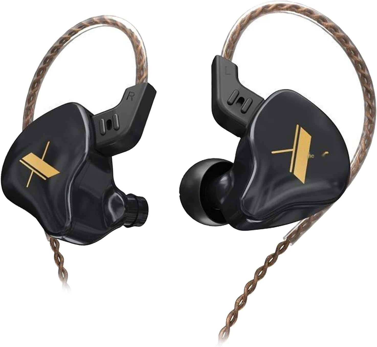 P Prettyia KZ EDX 1DD Headphone Earphones 10Mm Driver Removable 0.75Mm Cable, Black No Mic, as Show image number 3