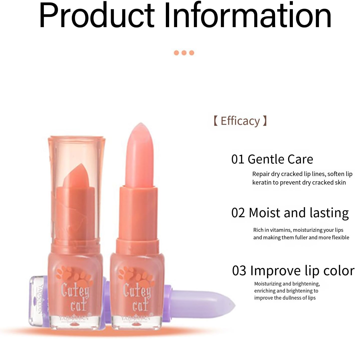 Roseflower Natural Lip Balm, 3 Colors Organic Lip Balm, 24HR Hydration - Moisturize Lips and Increase Charm, Nutritic Lip Balm for Dry, Cracked Lips(Pack of 3) image number 3