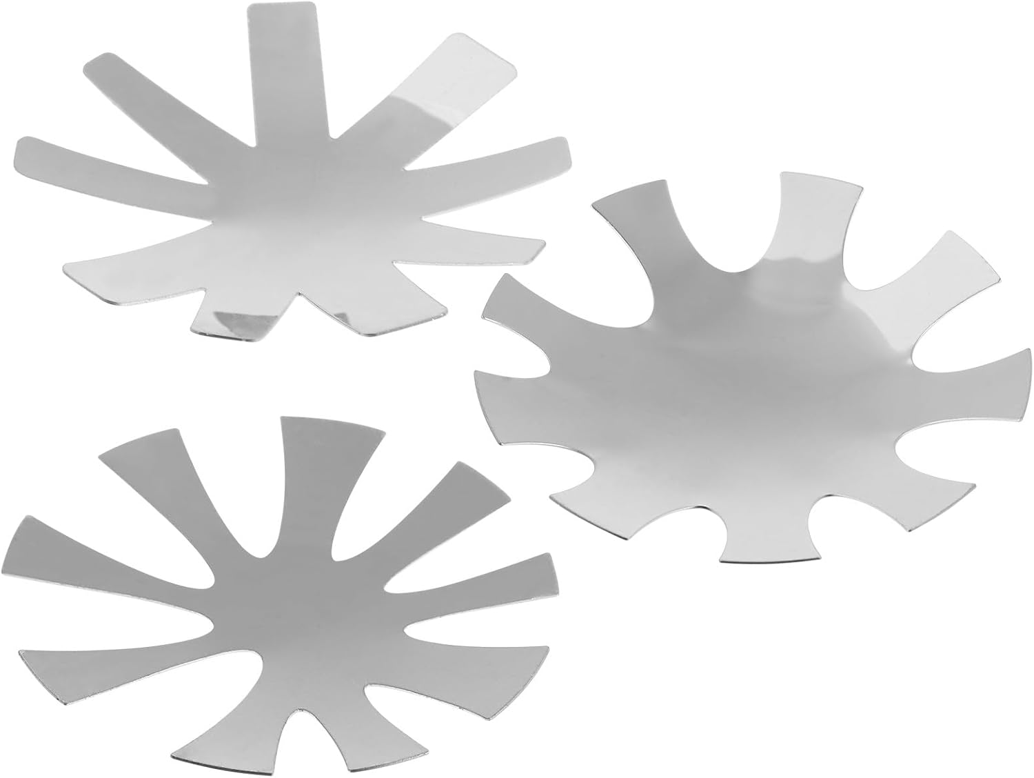 Gatuida 3Pcs Acrylic Nail Trimmer Plates Nail Shaping Cutter Templates Silver French Manicure Steel Modules for DIY Art and Thick Care image number 3