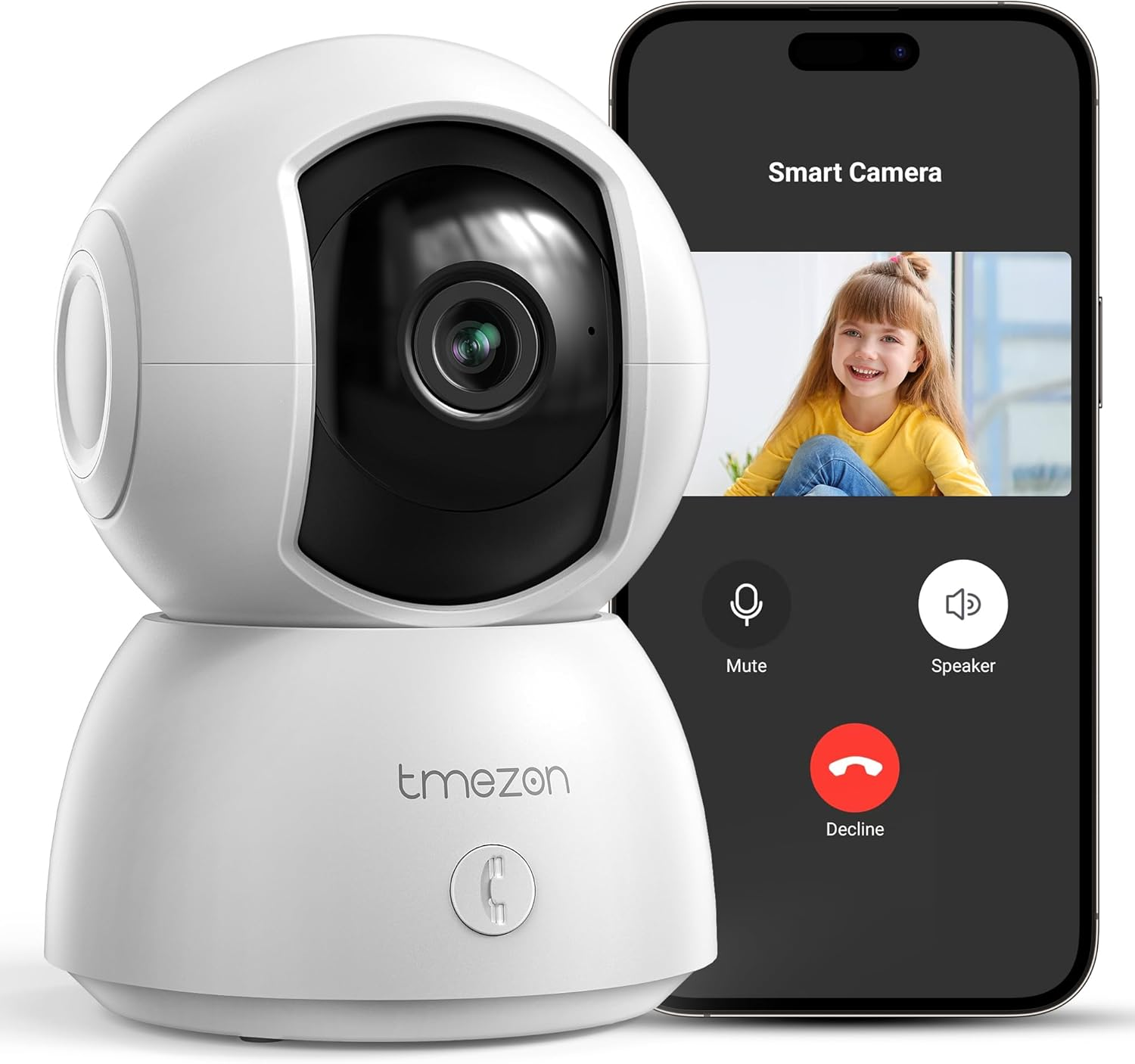 TMEZON Indoor Security Camera 2K,Pan/Tilt Wi-Fi Pet Camera with Vicohome App Wifi IP 3MP HD 360&deg; Baby Monitor,One-Click Call Your Families,Detection & Notification, Night Vision image number 5