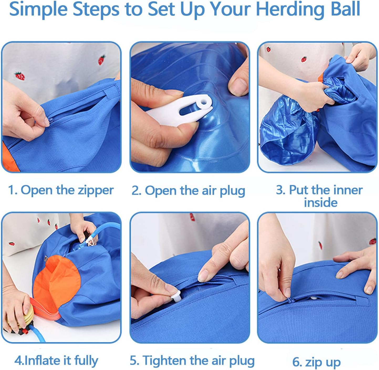 Herding Ball for Dogs &ndash; Durable Dog Toy Agility Equipment for Australian Shepherds, Cattle, Border Collies, and Large Dog Breeds, Outdoor Dog Toys (25 In) image number 5