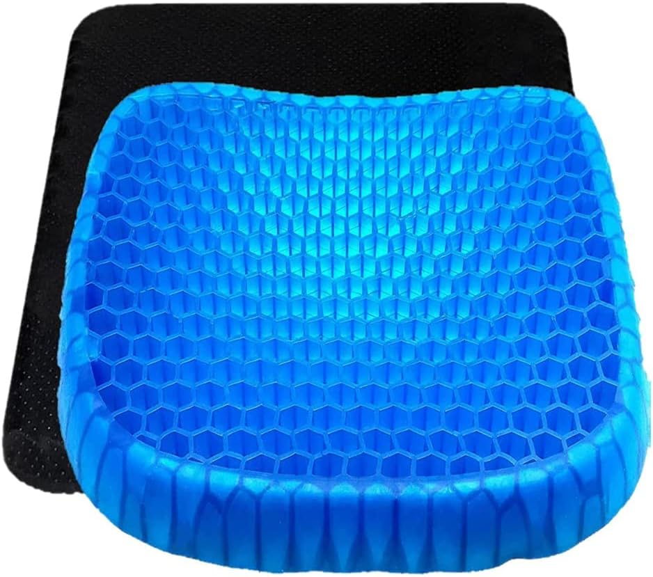 Gel Seat Cushion, Office Chair Seat Cushion with Non-Slip Cover Breathable Honeycomb Pain Relief Sciatica Egg Crate Cushion for Office Chair Wheelchair Car image number 3