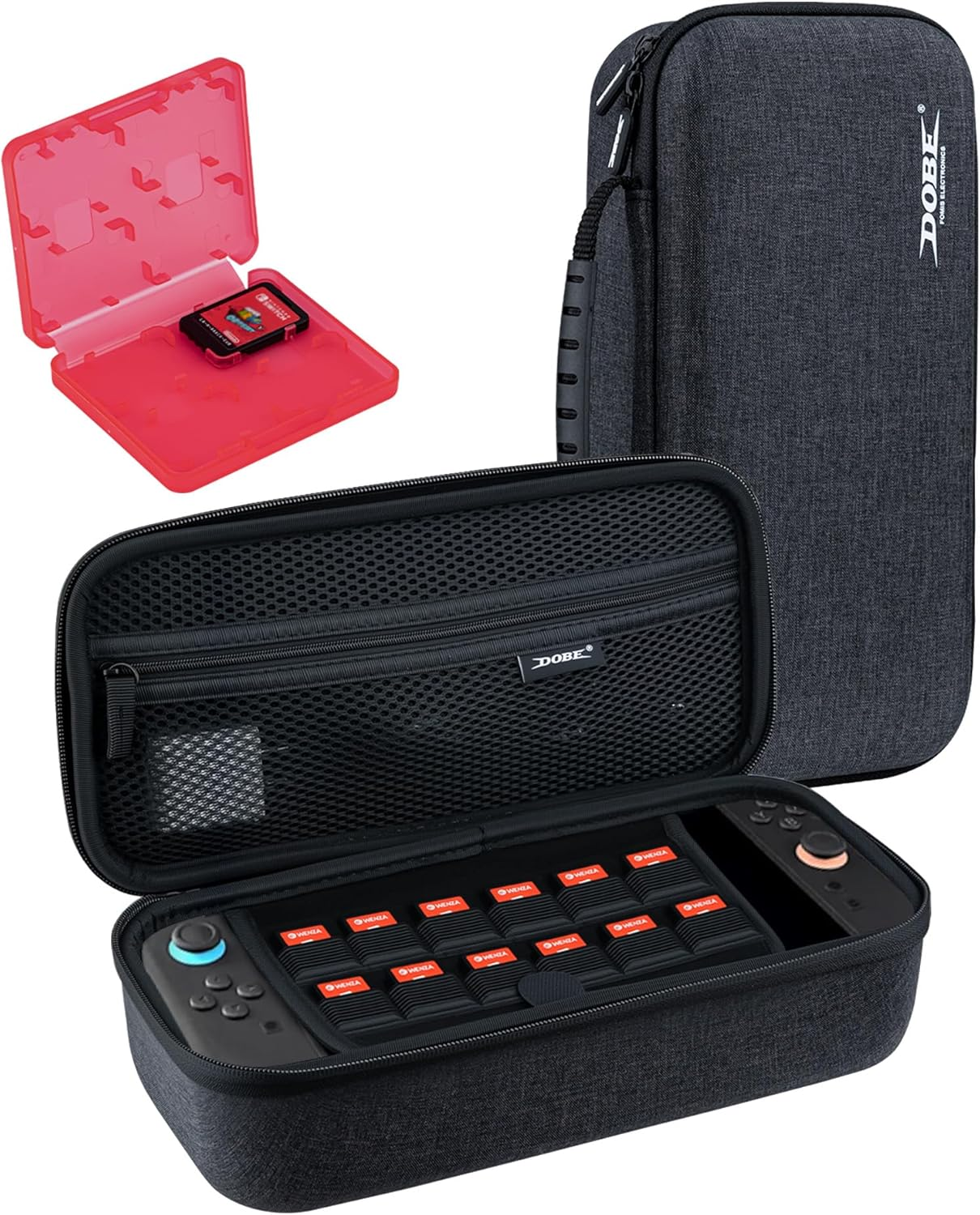 Mcbazel Carrying Case Compatible with N-Switch 2,With 12 Games Cartridges ABS Material Hard Shell Travel Carrying Case Pouch for Console & Accessories