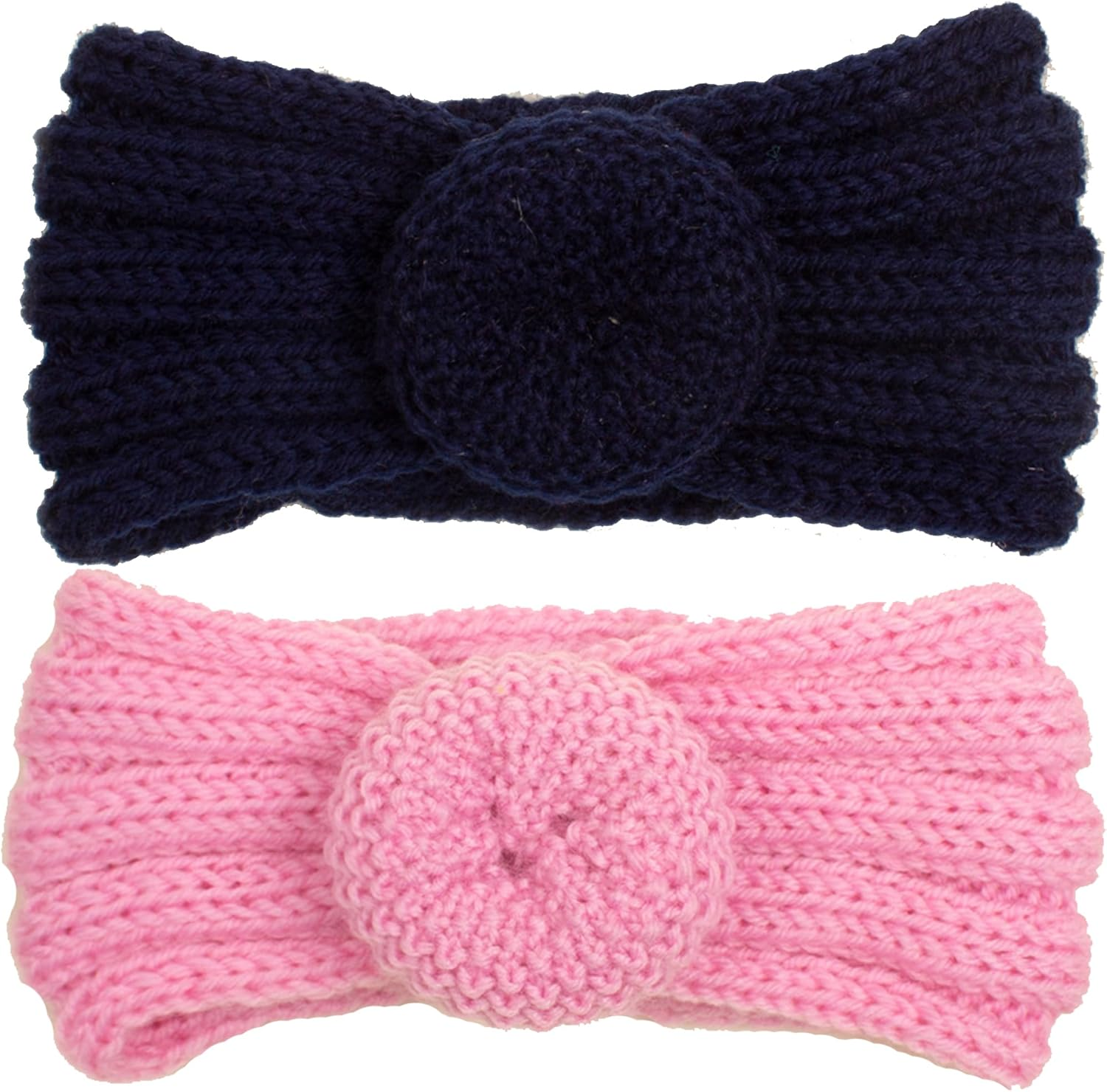 IZUS Turban Headband Baby Girl - Warm Rabbit Knot Hair Band, Knit Head Wrap for Newborn, Toddler and Children