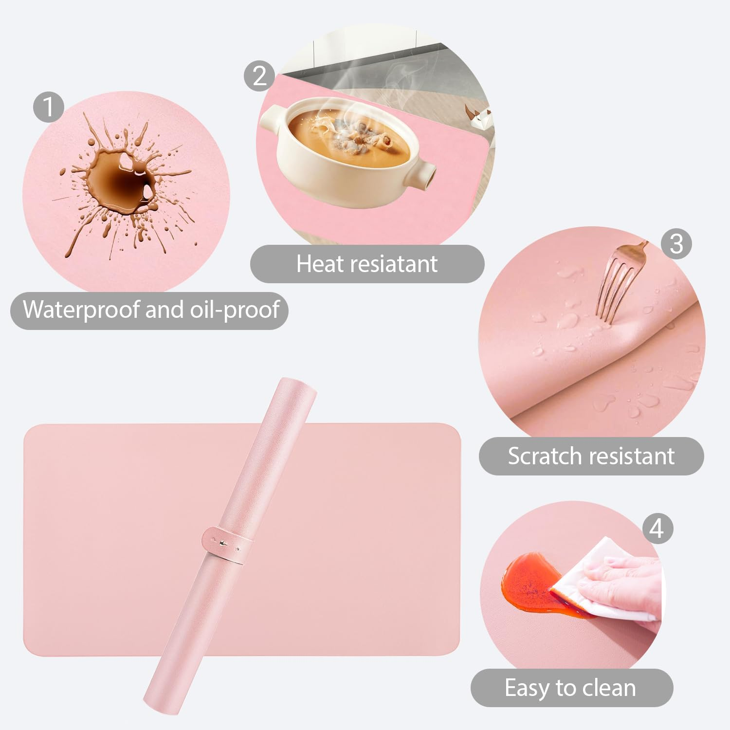 Nail Art Table Mat, Foldable Nail Hand Rest Cushion, Manicure Pad, Soft Microfiber PU Leather Nail Mat, Nail Arm Rest for Acrylic Nails, Nail Table Mat, Desk Pad For image number 4