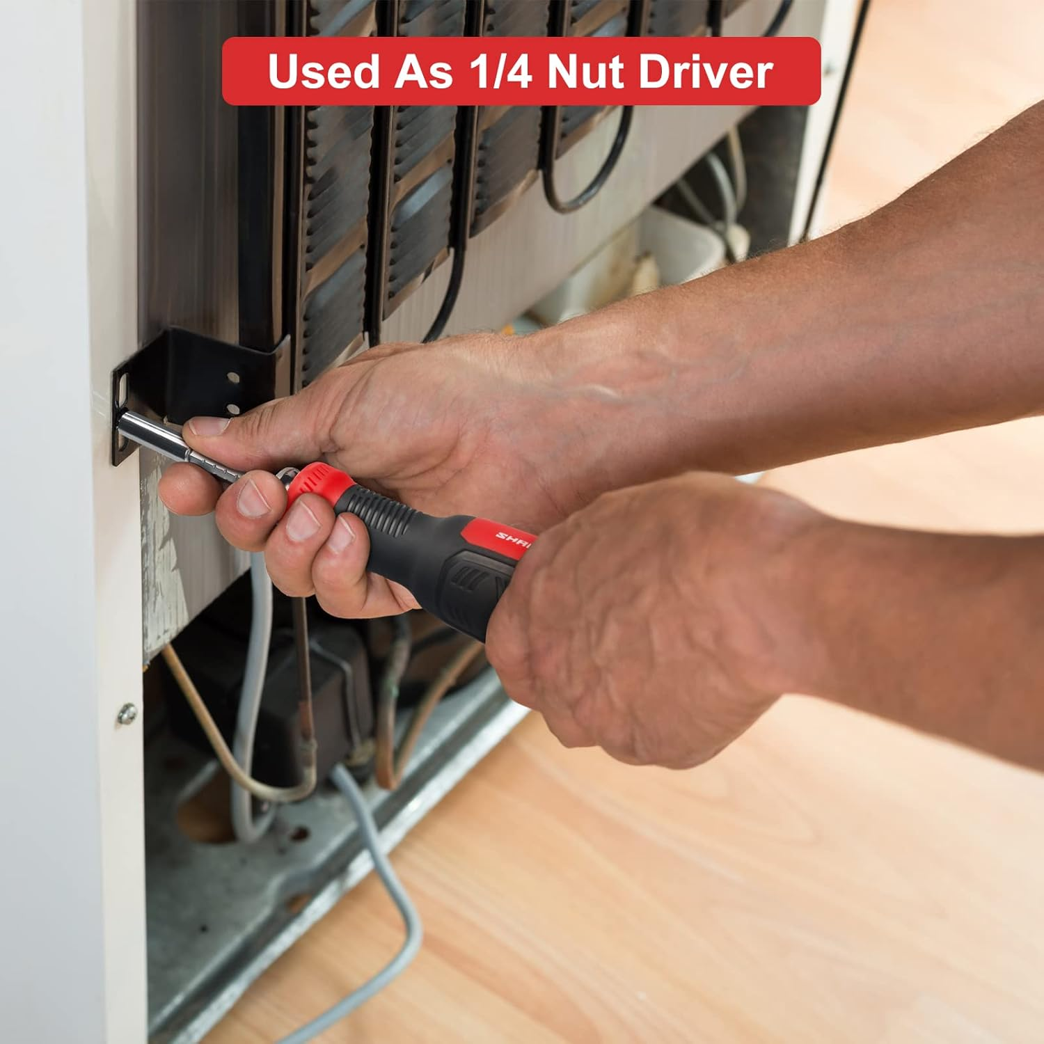 SHARDEN Multi Screwdriver 13-In-1 Screw Driver Adjustable Screwdriver Set Multitool All in One with Torx Security, Flat Head, Phillips, Hex, Square and 1/4 Nut Driver image number 7