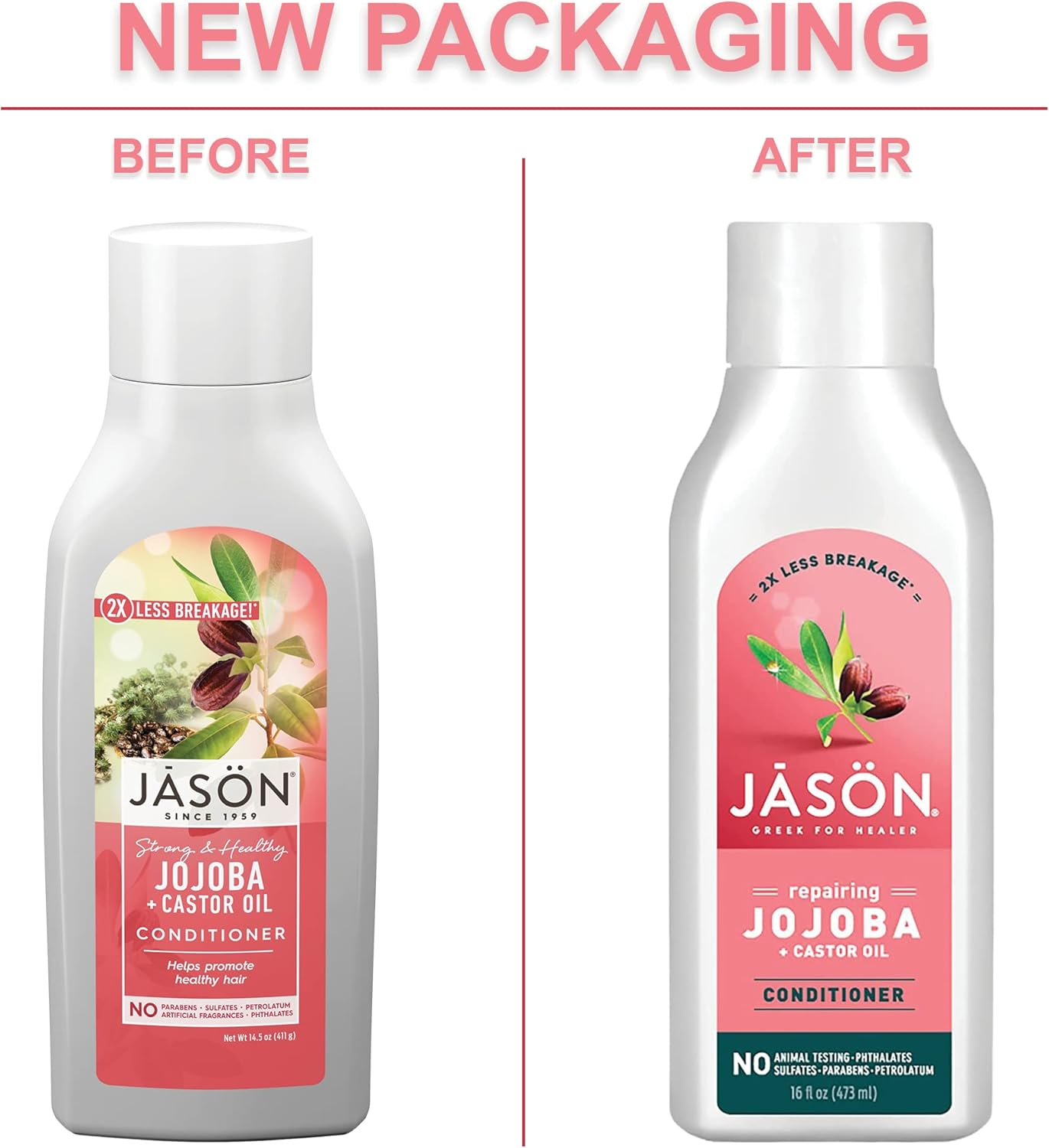 JASON Natural Products - Natural Long & Strong Conditioner Jojoba - 16 Fl. Oz. image number 3