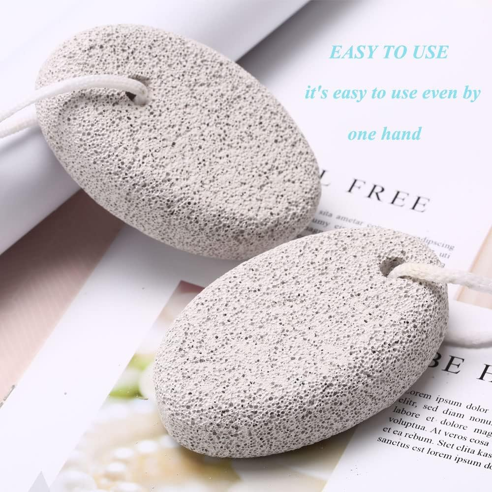 Borogo 4-Pack Natural Pumice Stone for Feet, Lava Pedicure Tools Hard Skin Callus Remover for Feet and Hands - Natural Foot File Exfoliation to Remove Dead Skin, Heels, Elbows, Hands image number 6