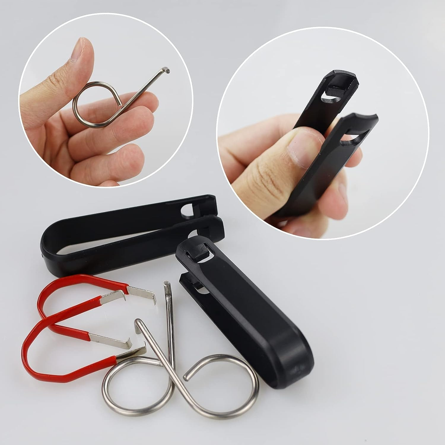 6 PCS Wheel Bolt Cap Cover Removers Tool Set, Tyre Nut Center Cover Cap Puller Tweezers Removal Tool, Bolt & Nut Covers Key for Cars image number 2