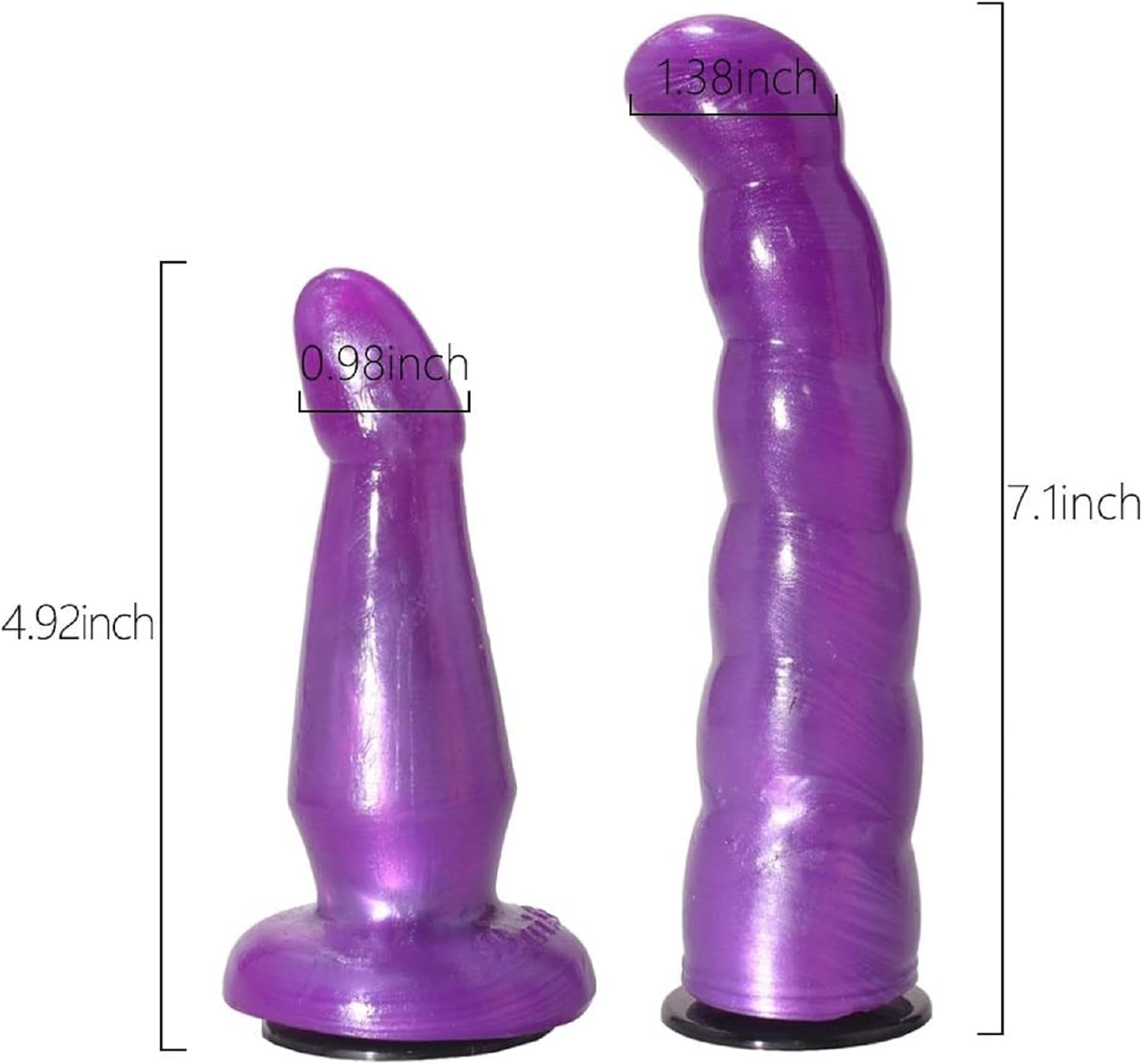 Wearable Double Dildo Strap on Harness Lesbian Gay Couple Pegging Dong Penetation Realistic Sex Toy (Purple) image number 2