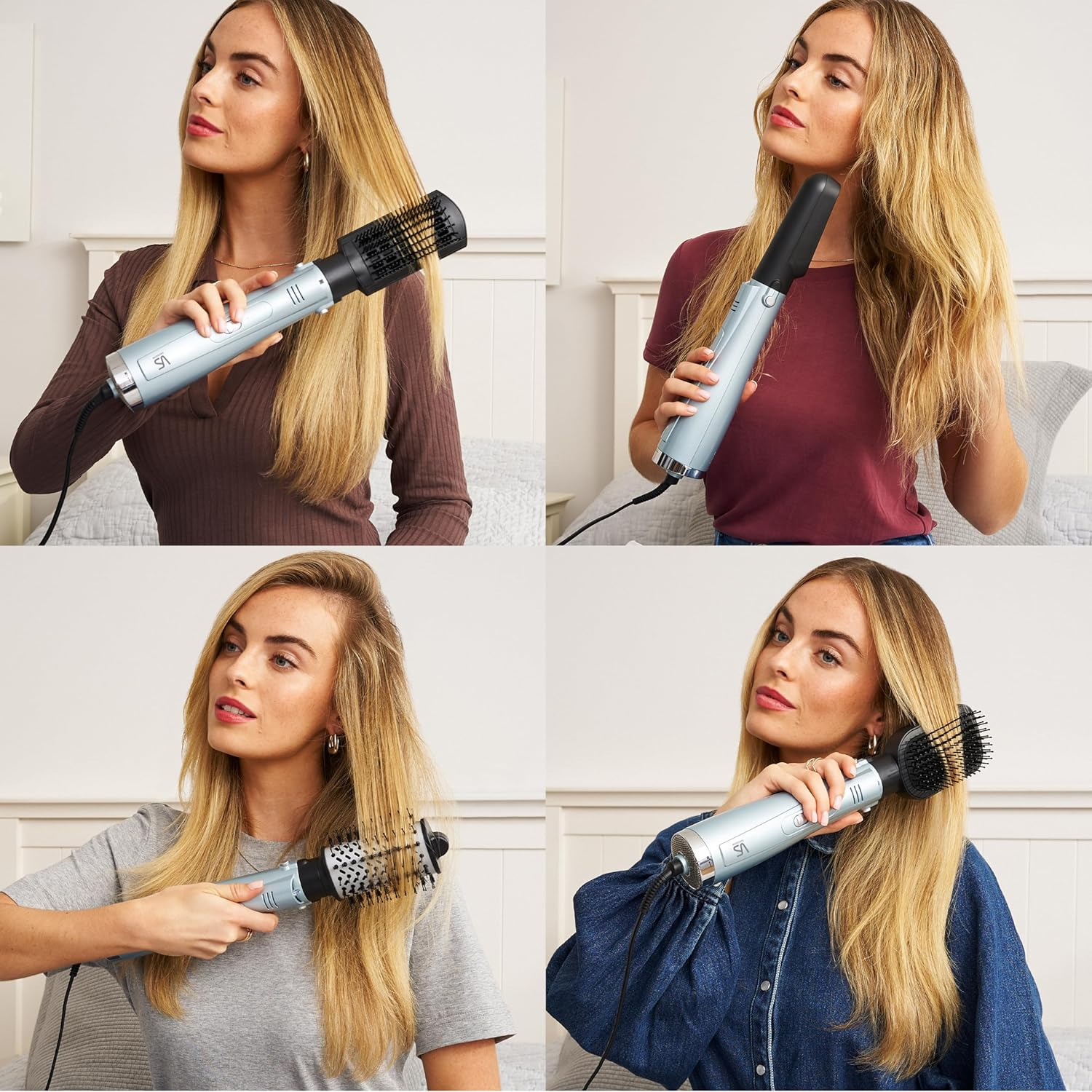 VS Sassoon Hydro Smooth 5-In-1 Hot Air Styler, Plasma Ionic Conditioning, Ceramic Technology, 1000W, 5 Styling Attachments + Storage Case image number 1