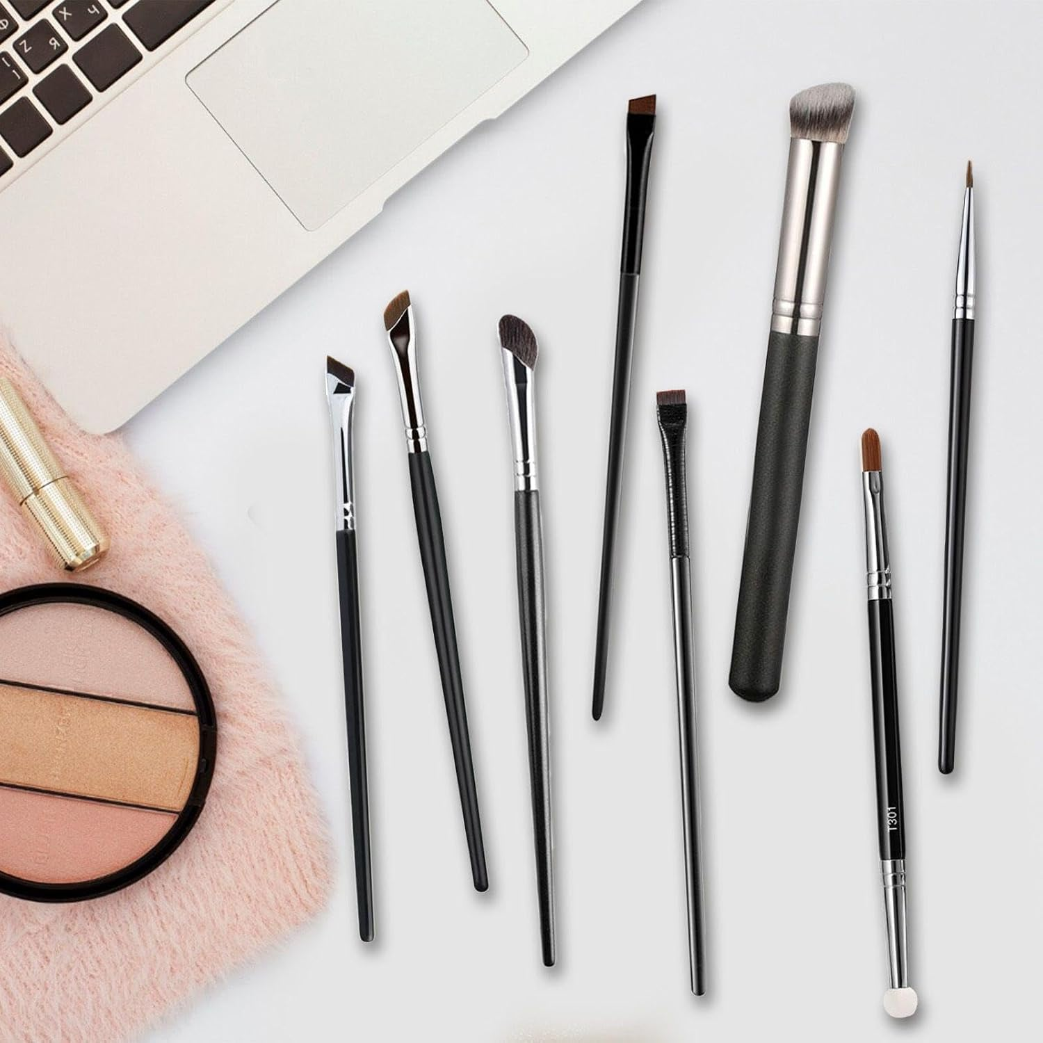 8Pcs Professional Makeup Brushes Eyeliner Concealer Tool Set Chemical Fiber Bristles Beauty Care Tools