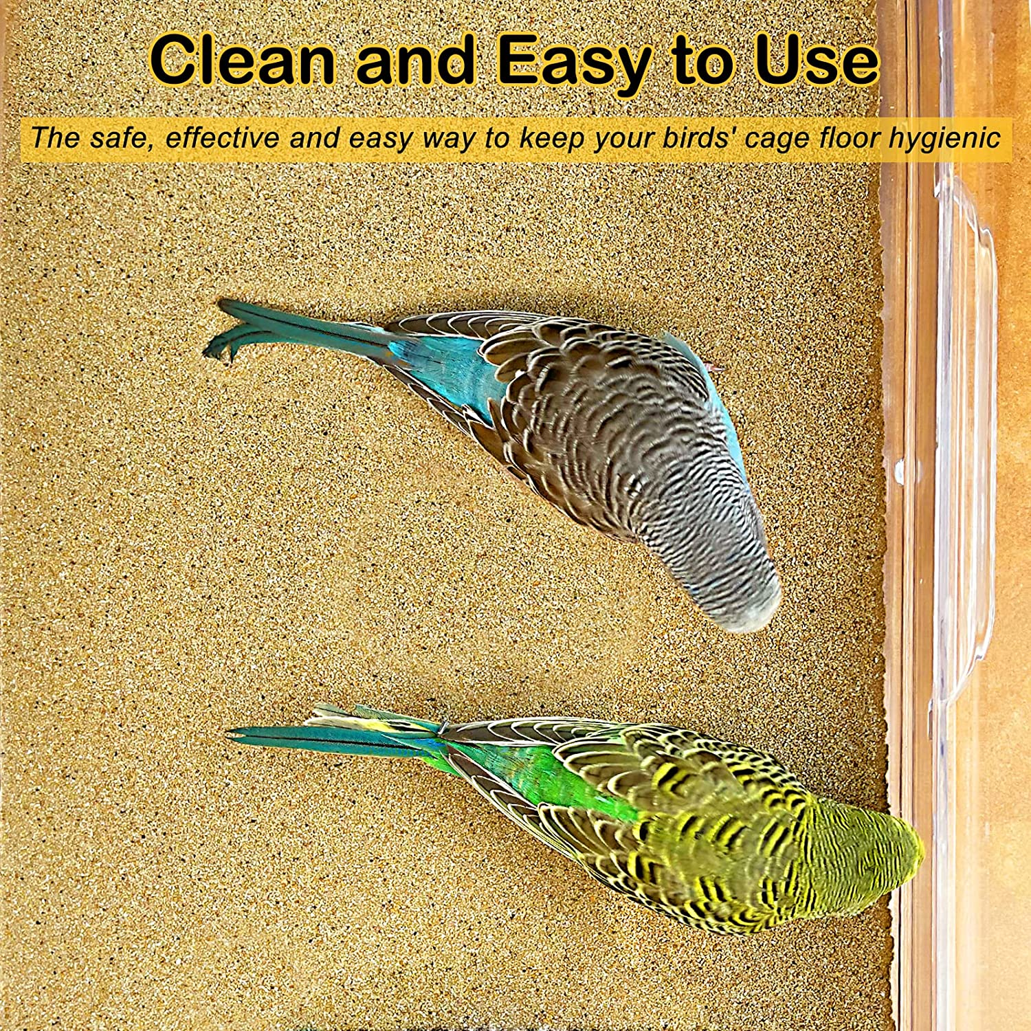 S&X Bird Cage Liner 30-Pack 15&rdquo; X 11&rdquo; Gravel Paper for Bird Cage | Sand Sheets for Easier Cleaning and Bird Health image number 6