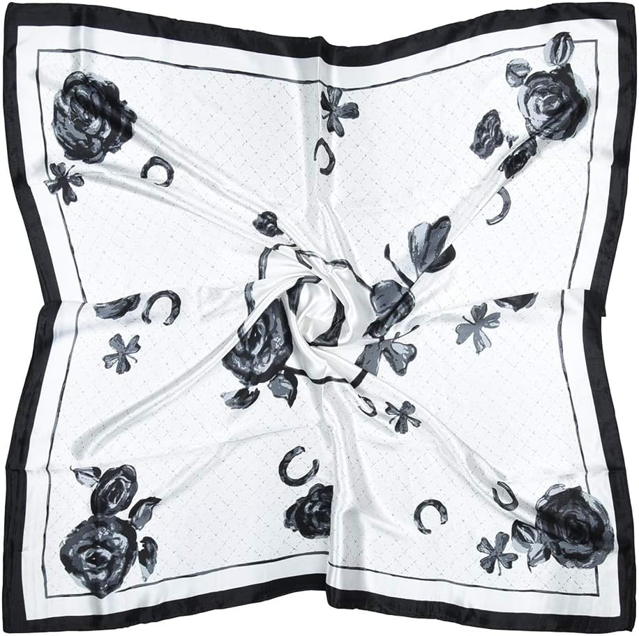 Vabovin Women'S 35" Satin Square Silk like Hair Scarves and Wraps Headscarf for Sleeping