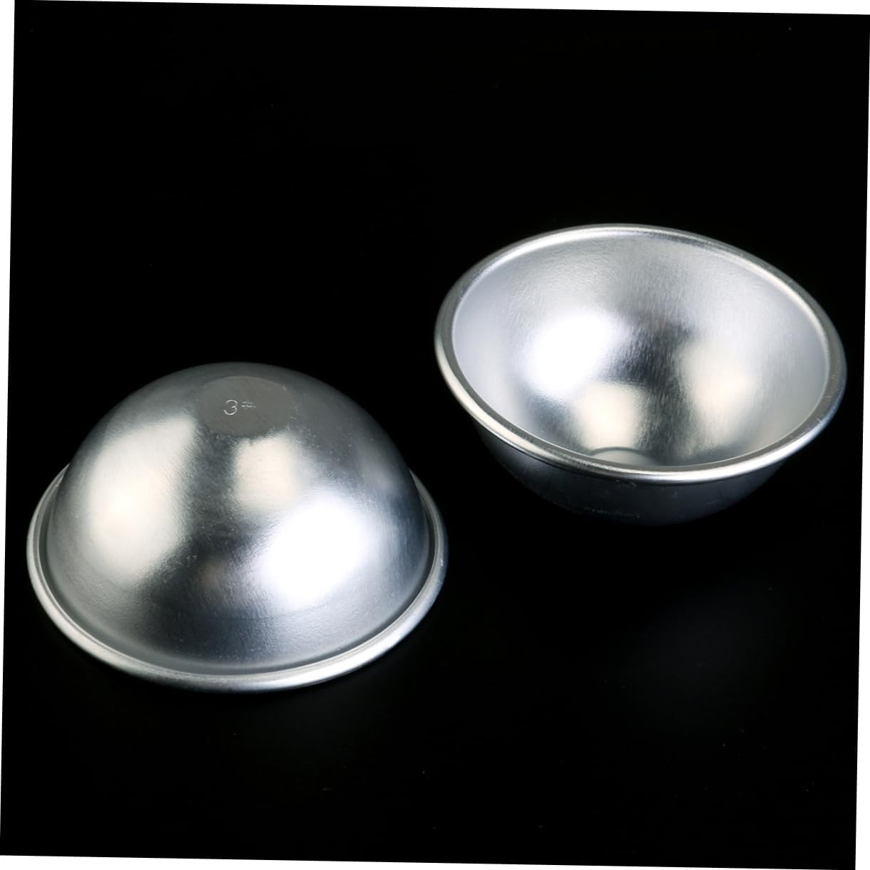 COHEALI 6Pcs Ergonomic Metal Bath Ball Mold Soap Molding Kit Safe for Cheese Mousse