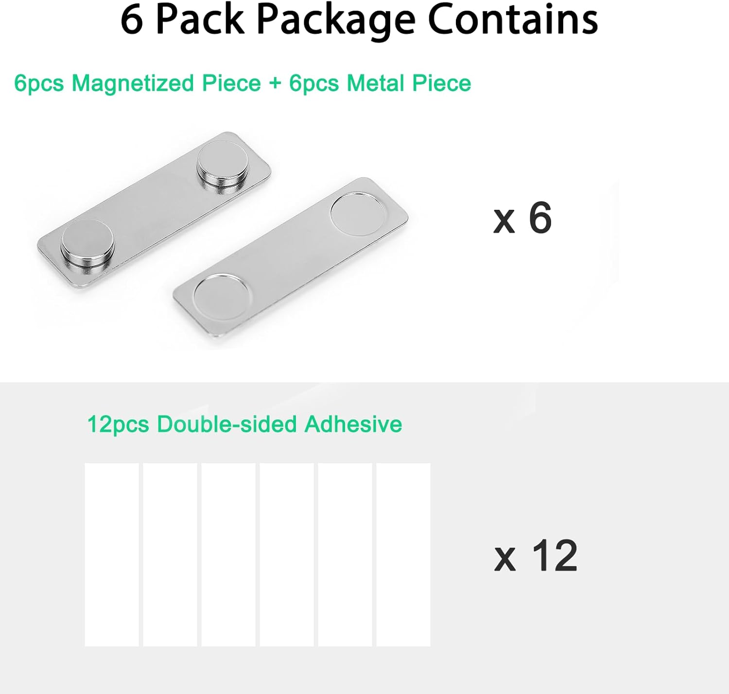 Ninyoon Magnetic Picture Hanger for Wall, Magnetic Picture Frame Poster Hanging System, Strong Wall Magnets Anti-Slip Design 1.7X0.5 Inch (6 Pack) image number 1