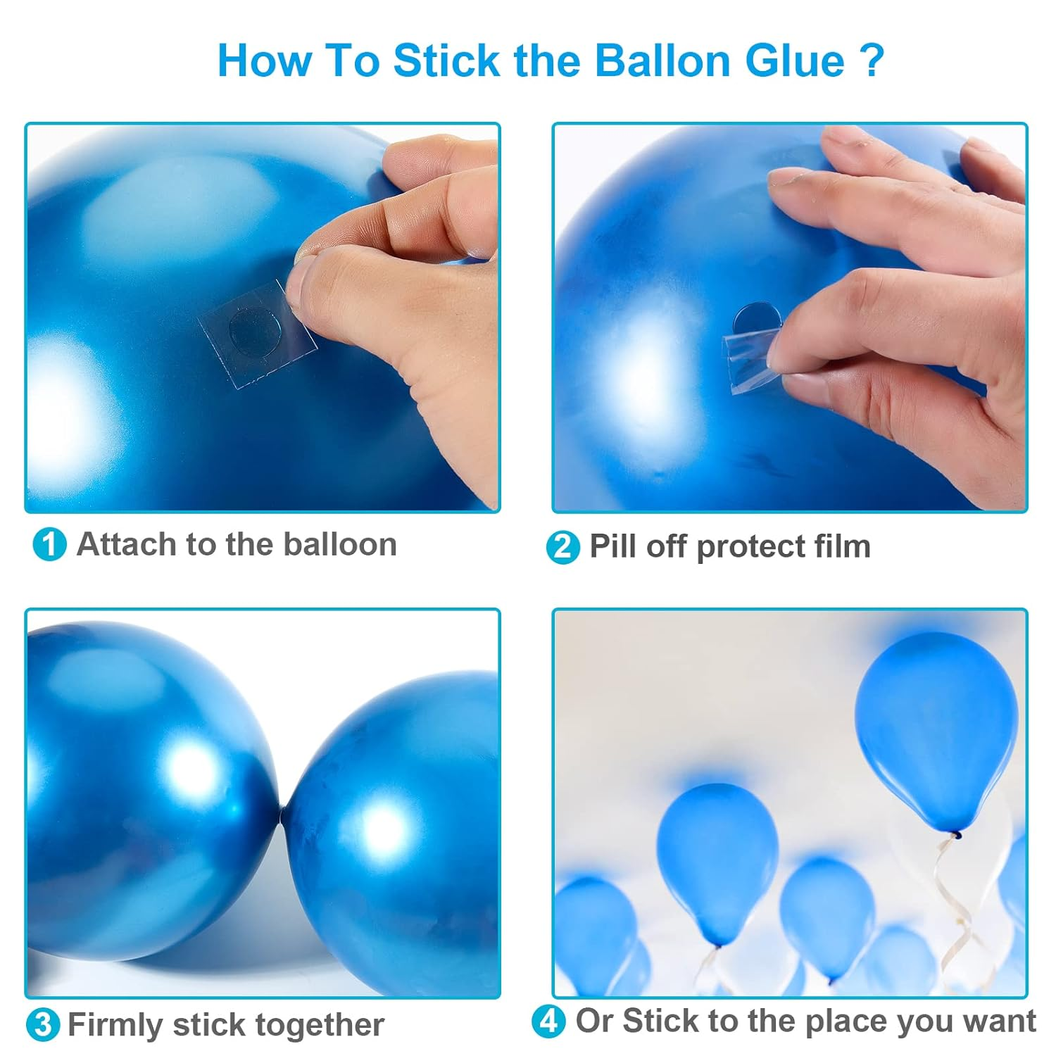 YHYZ Balloon Arch Tape Strip and Dots Kit, 10M (2 Roll, 5M/Roll ) Balloon Garland Strip Tape + 240 Dots Balloon Glue Point (Stick Well, Easy to Remove), for Birthday Party Wedding Decoration image number 3