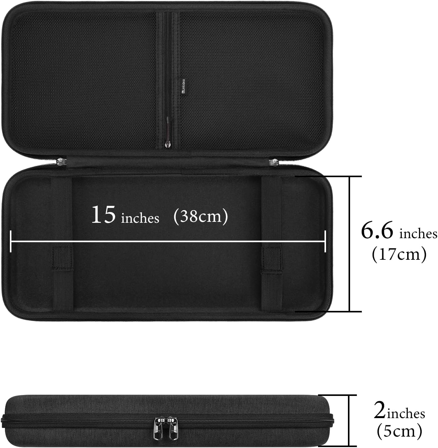 Linkidea Hard Travel Case for TKL Tenkeyless Keyboard, Computer 87 Key Wireless/Wired Keyboard Carrying Case Protective Storage Box Bag, Compatible with Razer Huntsman V2 TKL Tenkeyless Keyboard image number 5