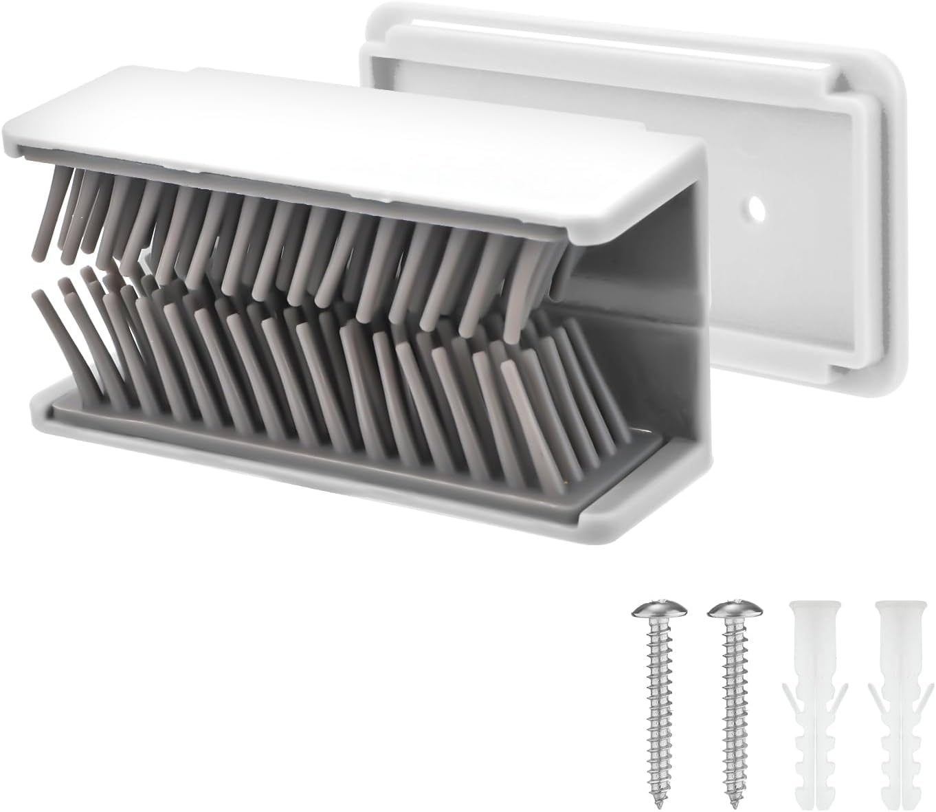 Shower Hair Catcher, Not Dirty Hands, Silicone Hair Collector, Wall Mounted Hair Catcher for Bath, Hair Trap for Wall (White) image number 5