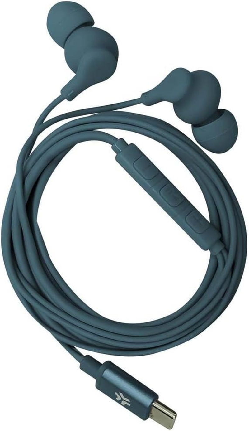 Celly, USB C Cable Earphones with Answer Button, Volume Control, Built-In Microphone - Blue - Purple image number 3