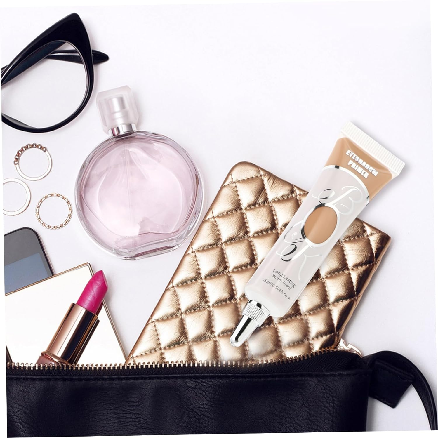 MUSISALY Eye Shadow Primer Cream Makeup Base for 24 Hour Wear Liquid Formula for Concealing Eyelid Veins and Matte Finish image number 3