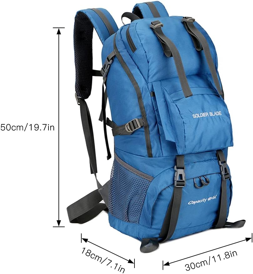 45L Camping Hiking Backpack Large Ty Mountaineering Pack Waterproof Travel Backpack Grass Green image number 4