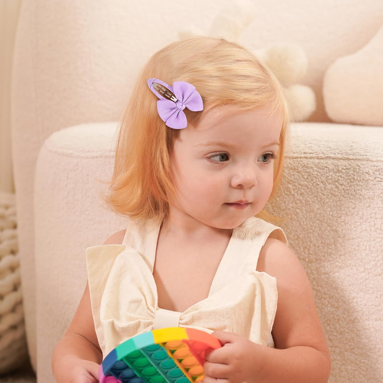 Choicbaby Pack of 40 Hair Clips Girls, 2 Inch Hair Clip Bow Hair Clips Children Girls Hair Accessories for Baby Girls Toddlers image number 3