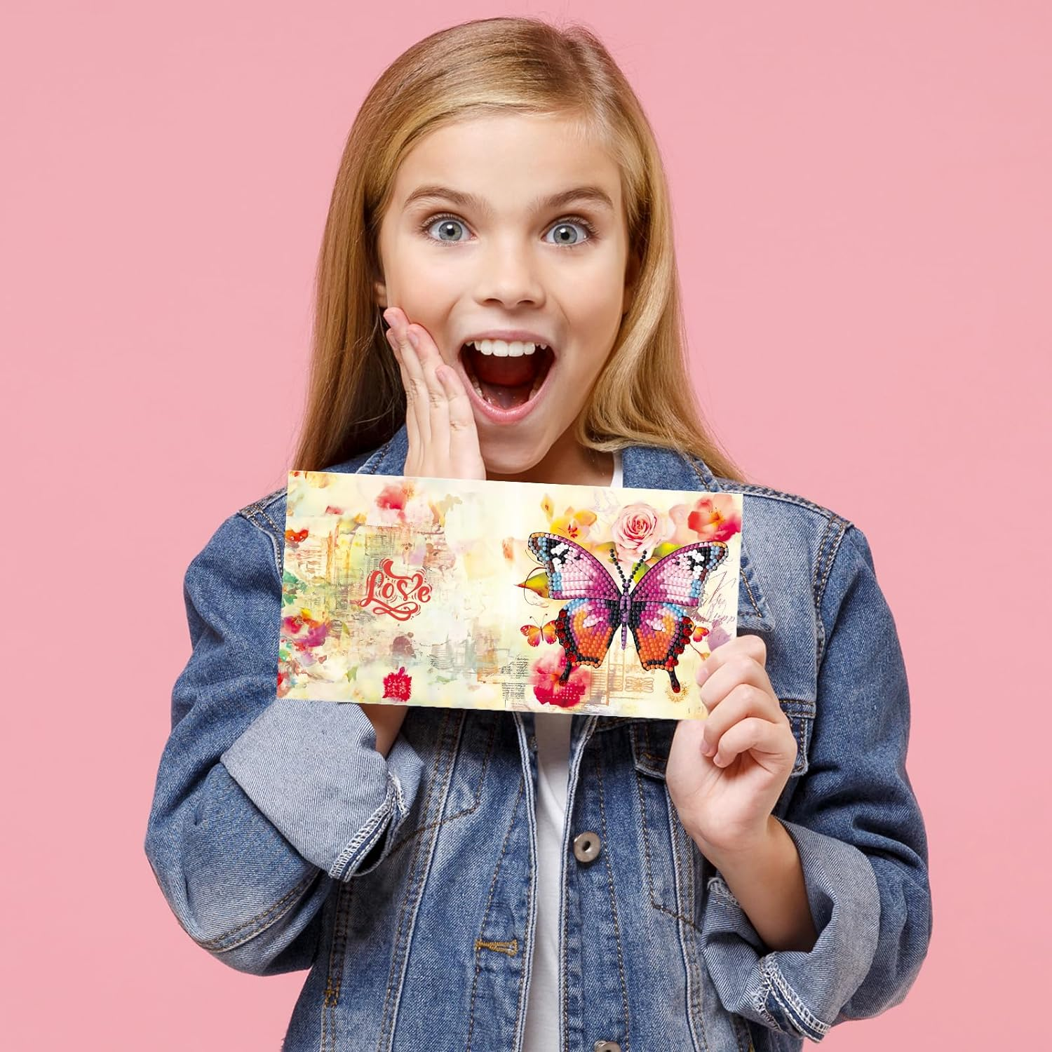 Pigpigboss 12 Packs Flower Butterfly Diamond Painting Greeting Card Kit Bird Diamond Art Greeting Cards Special Shaped Diamond Painting Greeting Card Arts Crafts for Birthday Thanksgiving Day image number 3