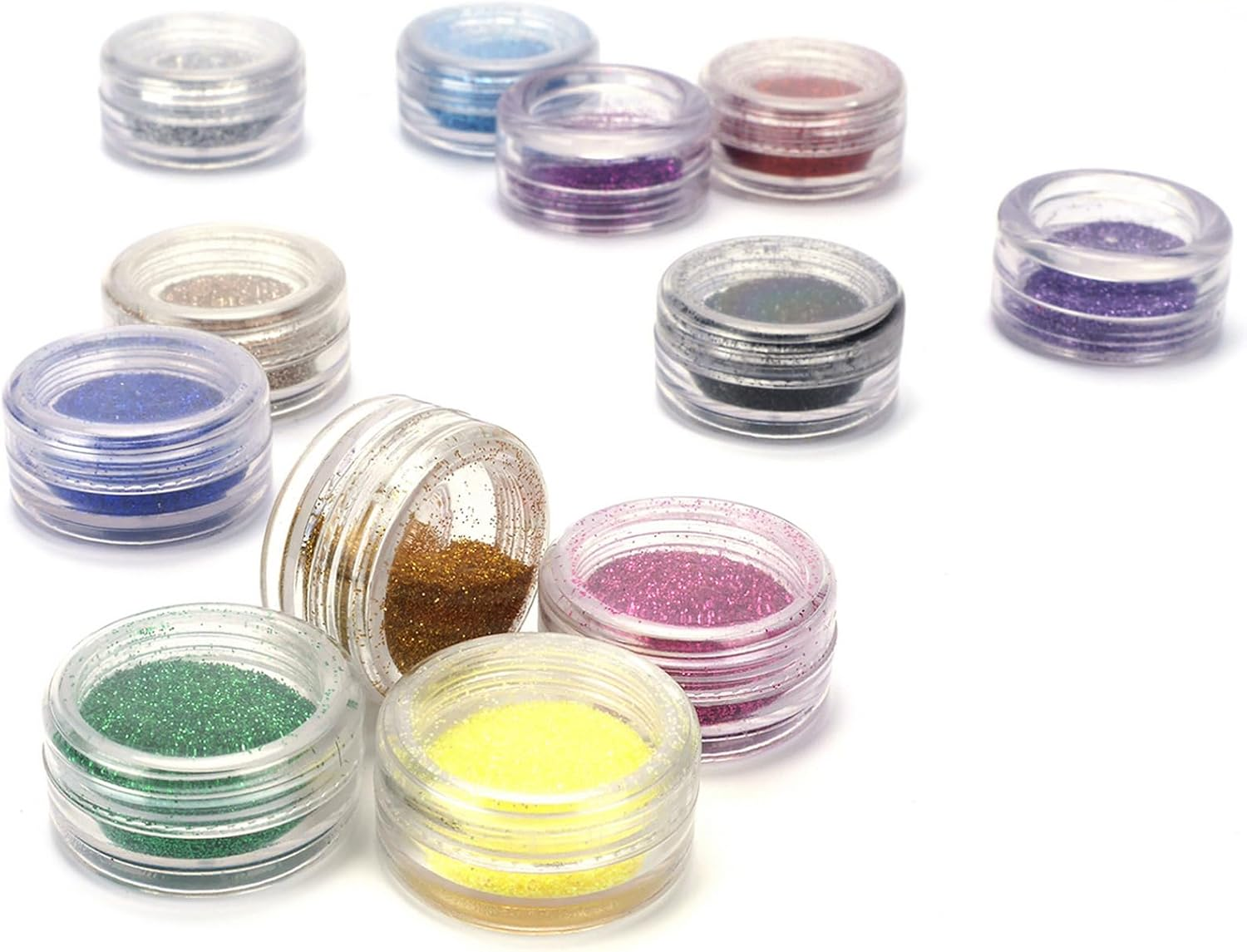 GYB 12 Pcs Mixed Color Nail Art Acrylic Glitter Powder DIY Decoration Uv Acrylic Gel Tips image number 3