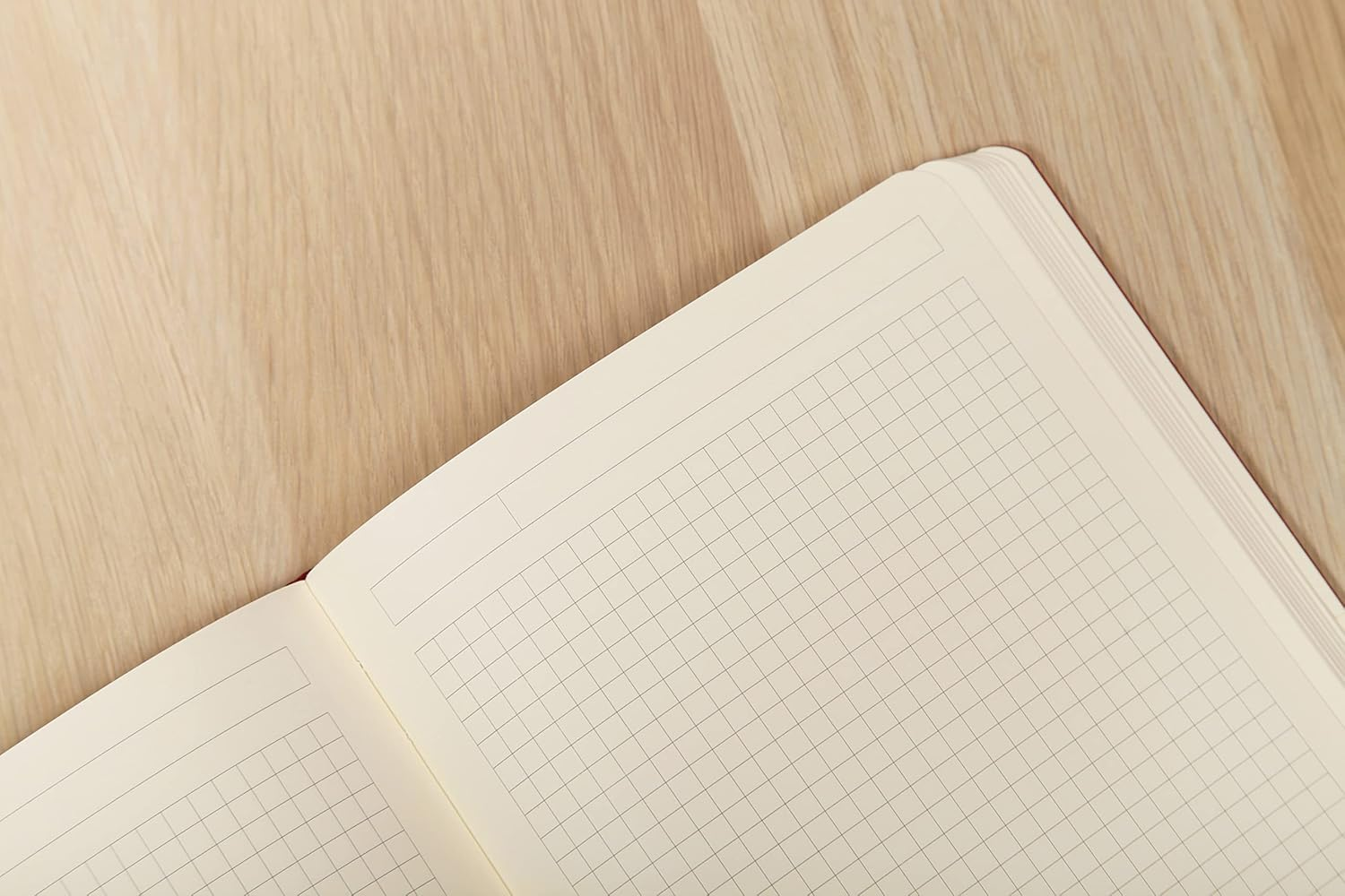 Clairefontaine 793425C Collection Age Bag One Stitched My.Essential Sewn Notebook Grey - A5 14,8X21 Cm - 192 Numbered Pages Small Squares - 90 G Ivory Paper - Glossy Card Cover Grain Leather - Blue image number 7