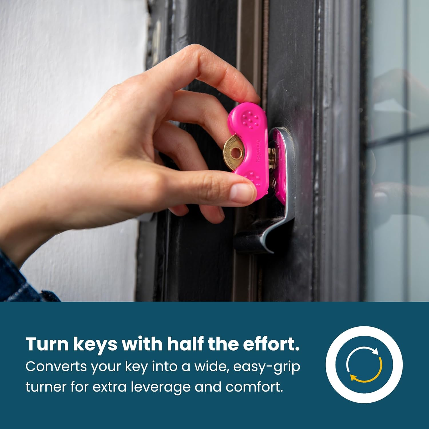 Keywing Key Turner Aid V2 Triple Pack. Makes Keys so Much Easier. Perfect for Rheumatoid Arthritis, MS or Parkinsons Gift, Elderly with Weak Hands, Key Finder and Holder. image number 5