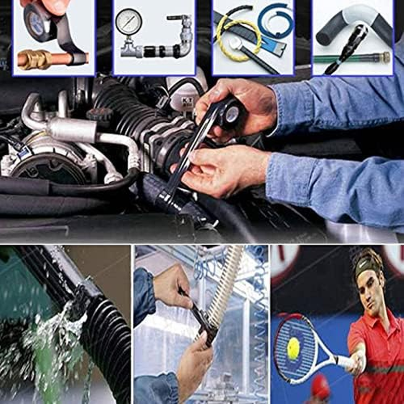 1.5M Waterproof Silicone Performance Self-Adhesive Repair Tape Strong Black Rubber Silicone Bonding Tape Self Fusing Wire Tape (Color : Silver, Size : 25Mm) image number 4