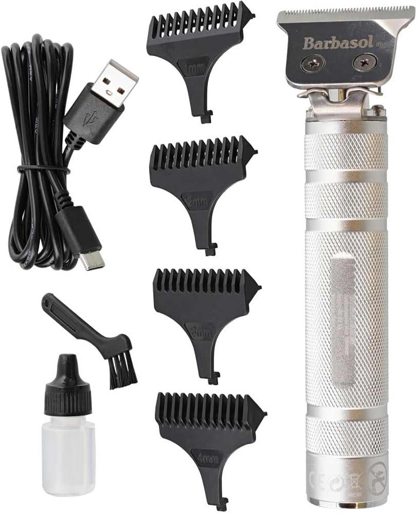 Barbasol Rechargeable T-Blade Trimmer, HAIR_TRIMMER for Men - Crisp Beard and Hair Outlines, Stainless Steel, 1-3 Mm Length image number 1