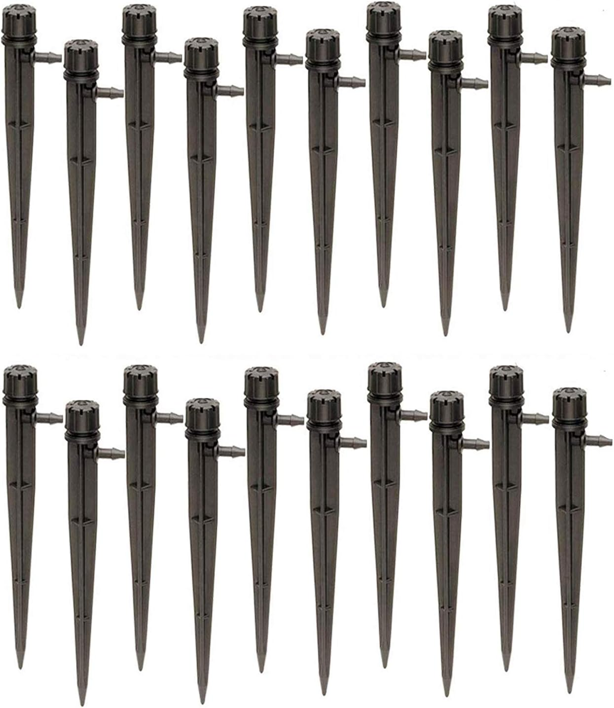 Axe Sickle (Pack of 50) Drip Emitters Perfect for 4Mm/7Mm Tube Adjustable 360 Degree Water Flow Drip Irrigation System for Flower Beds Vegetable Gardens Herbs Gardens. image number 2