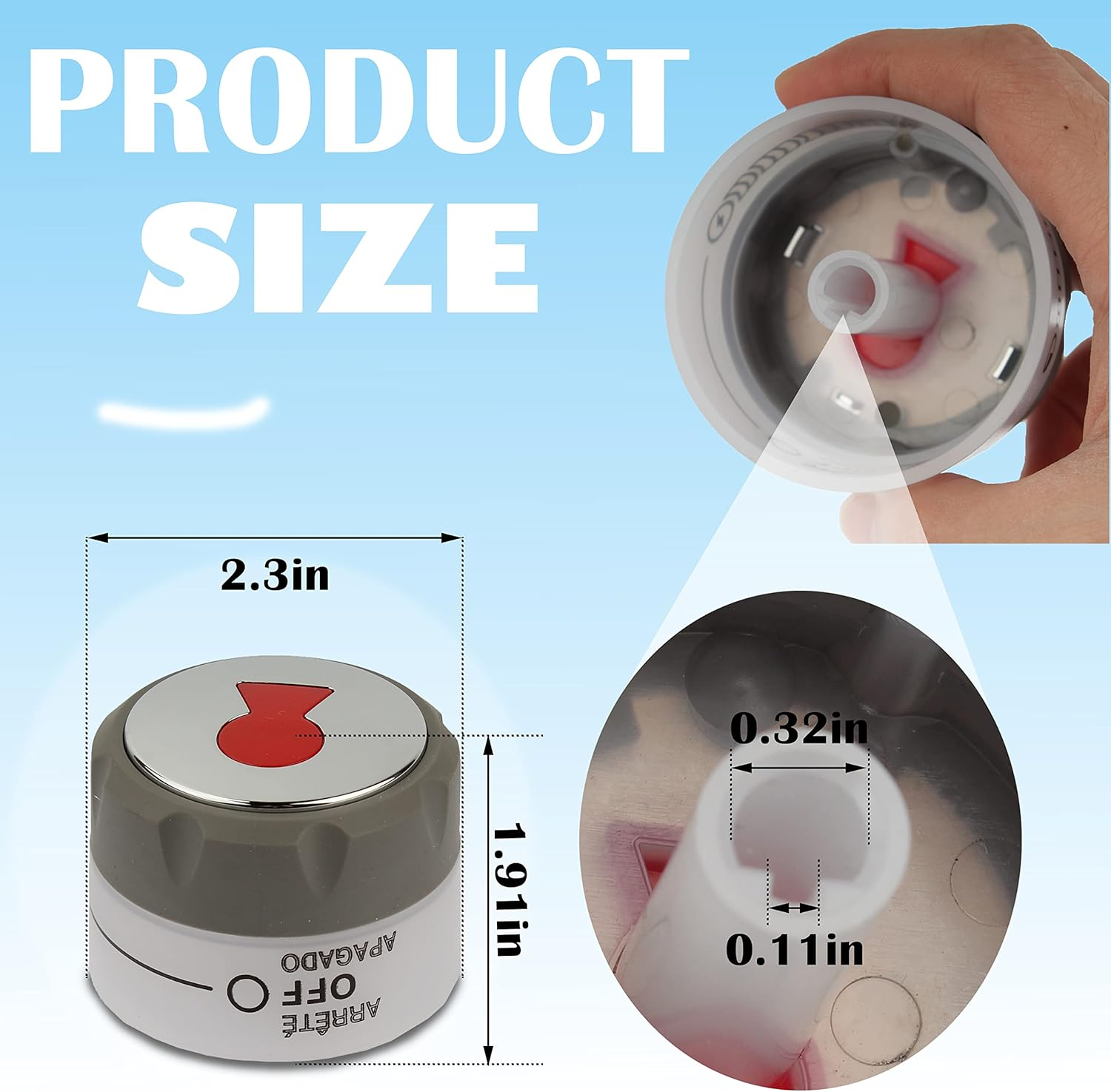 91538 Lighted Control Knobs 2 Pack for Weber Summit Grills,Fit for E-470, E-670, S-460, S-470, S-660, S-670 Etc. image number 2