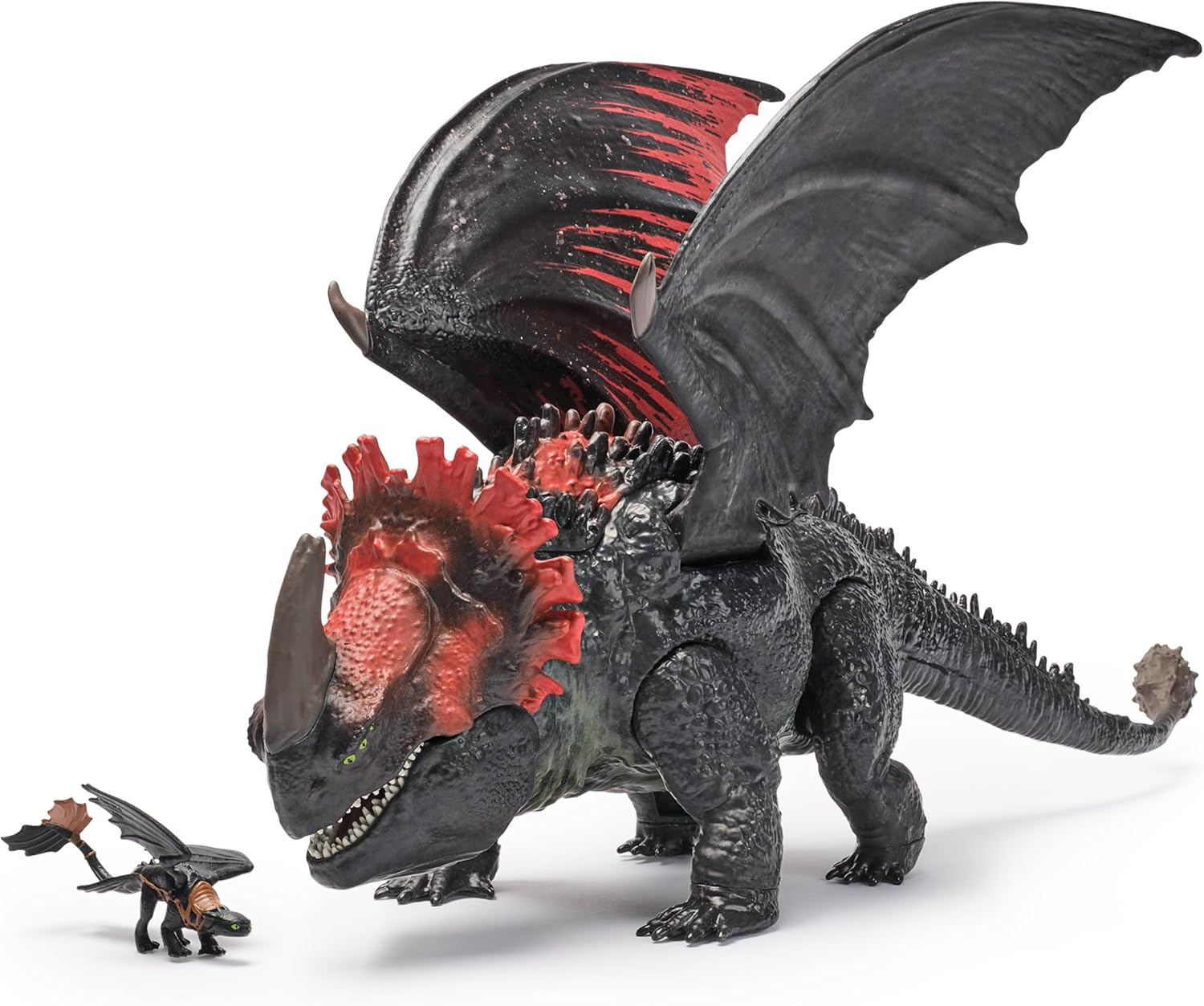 How to Train Your Dragon, World of Berk: Red Death Chomping Rampage, 28-Cm Toy Dragon with Exclusive Toothless Figurine for Ages 4 & Up image number 6