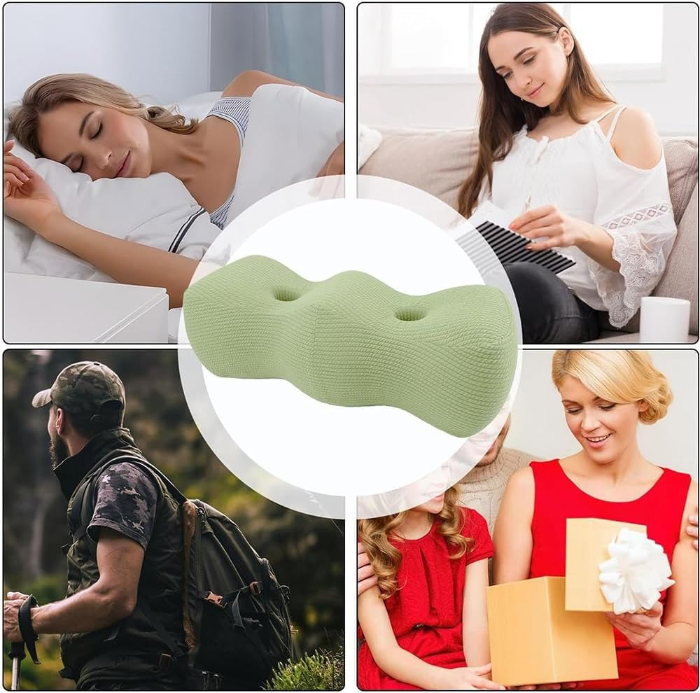 Memory Foam Knee Pillow for Sleeping, Leg and Foot Support Cushion, Knee, and Hip Pain, Multi-Position Leg Raiser, Light Green image number 3
