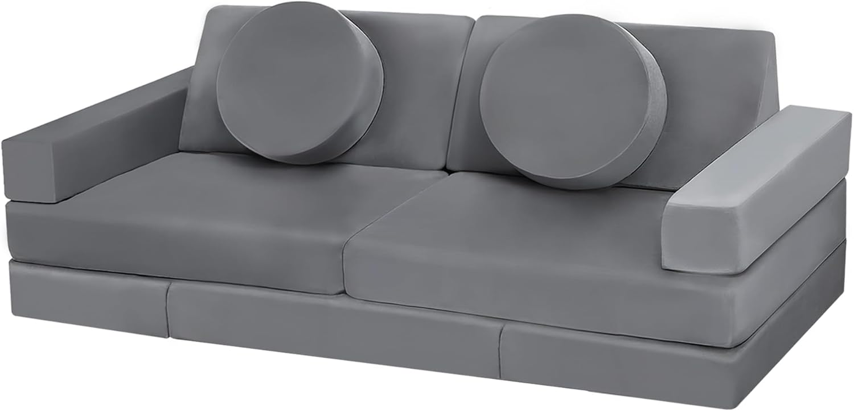 Tubby Modular Kids Play Couch 14 Pcs Toddler Baby Kids Sofa Couch DIY Furniture