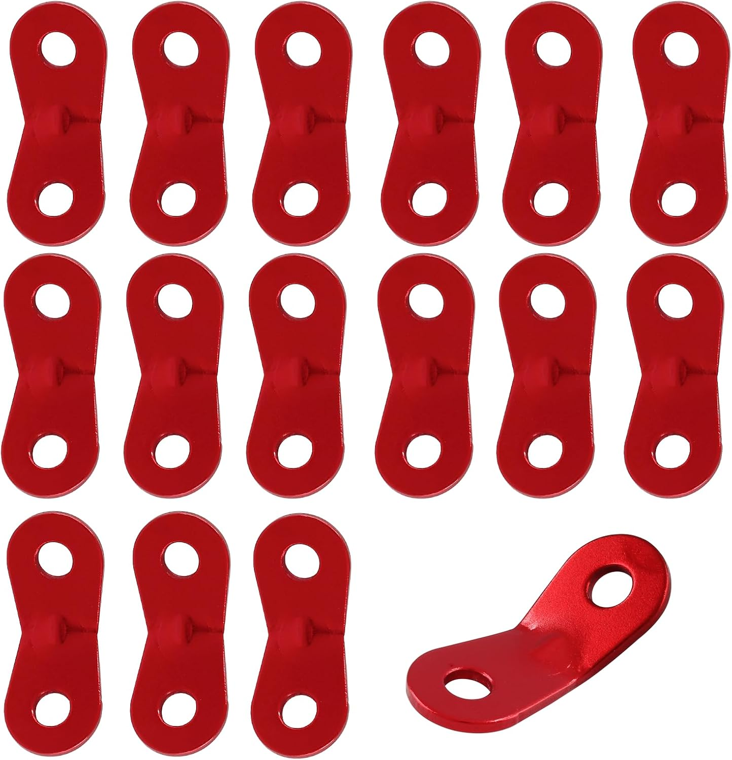 Murtenze 16Pcs Aluminum Alloy Tent Tensioners, Camping Tent Guyline Cord Adjuster,Metal Rope Adjusters Wind Rope Buckles, Cord Adjuster for Tent, Outdoor Camping&Hiking, Red image number 1